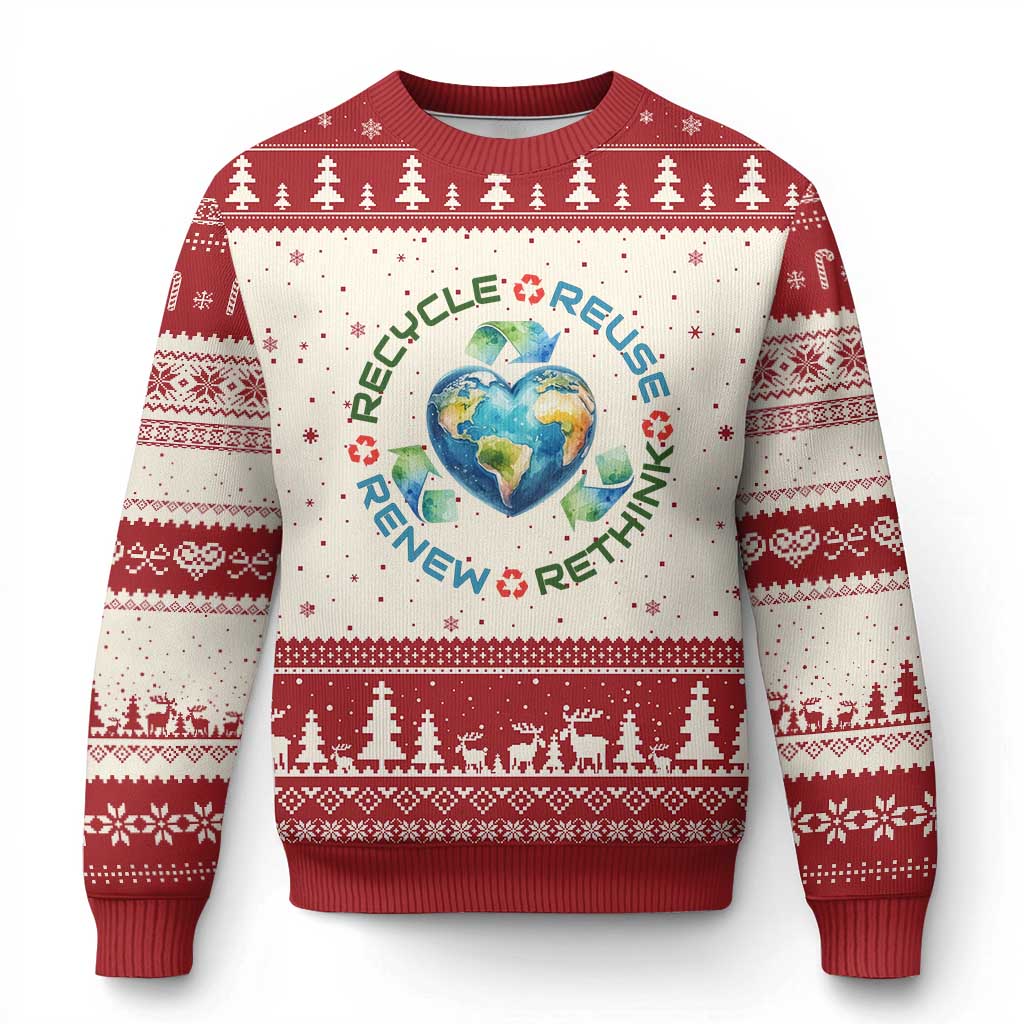 Recycle Reuse Renew Rethink Ugly Christmas Sweater Zero Waste Life