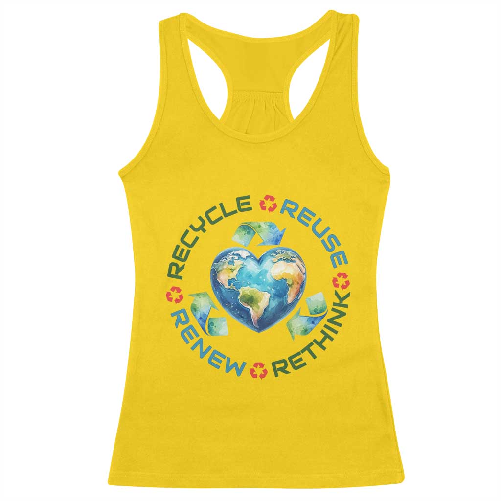 Recycle Reuse Renew Rethink Racerback Tank Top Zero Waste Life