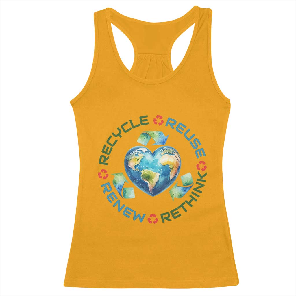 Recycle Reuse Renew Rethink Racerback Tank Top Zero Waste Life