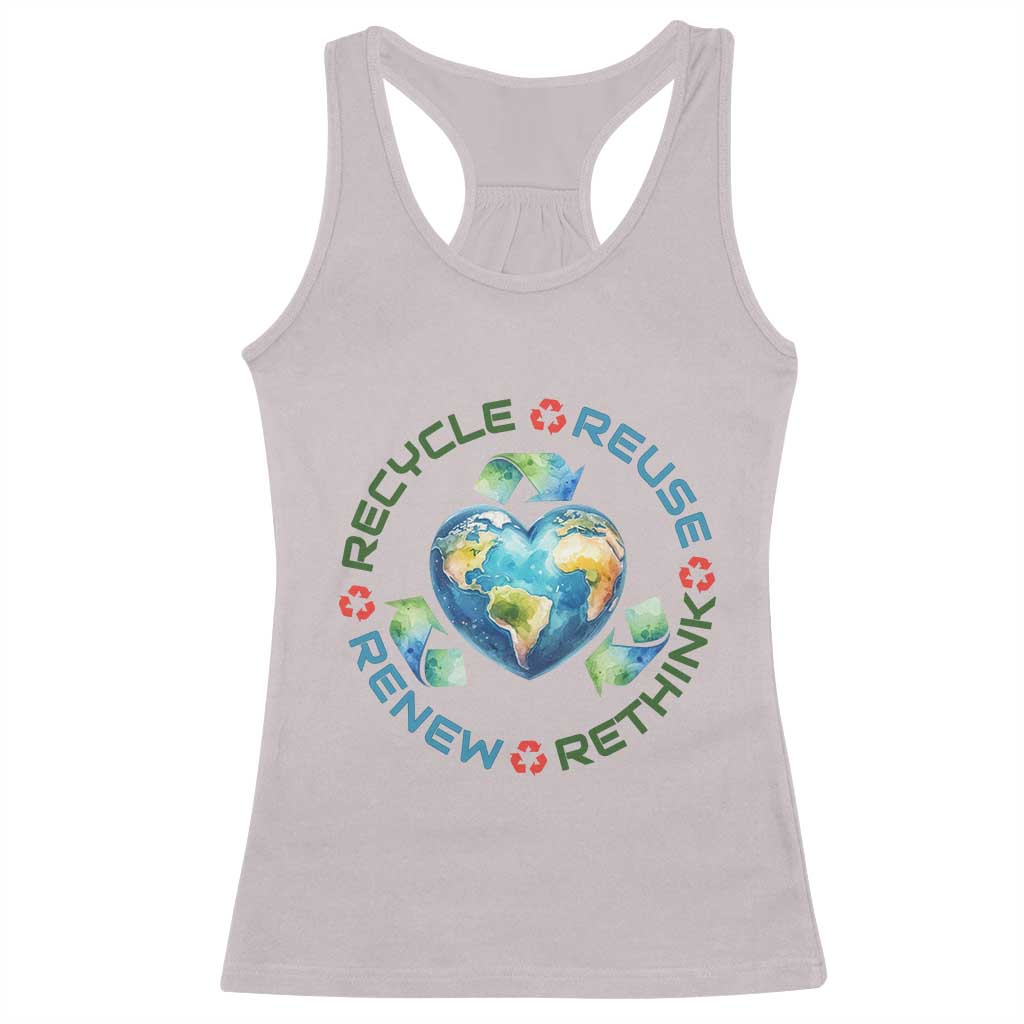 Recycle Reuse Renew Rethink Racerback Tank Top Zero Waste Life