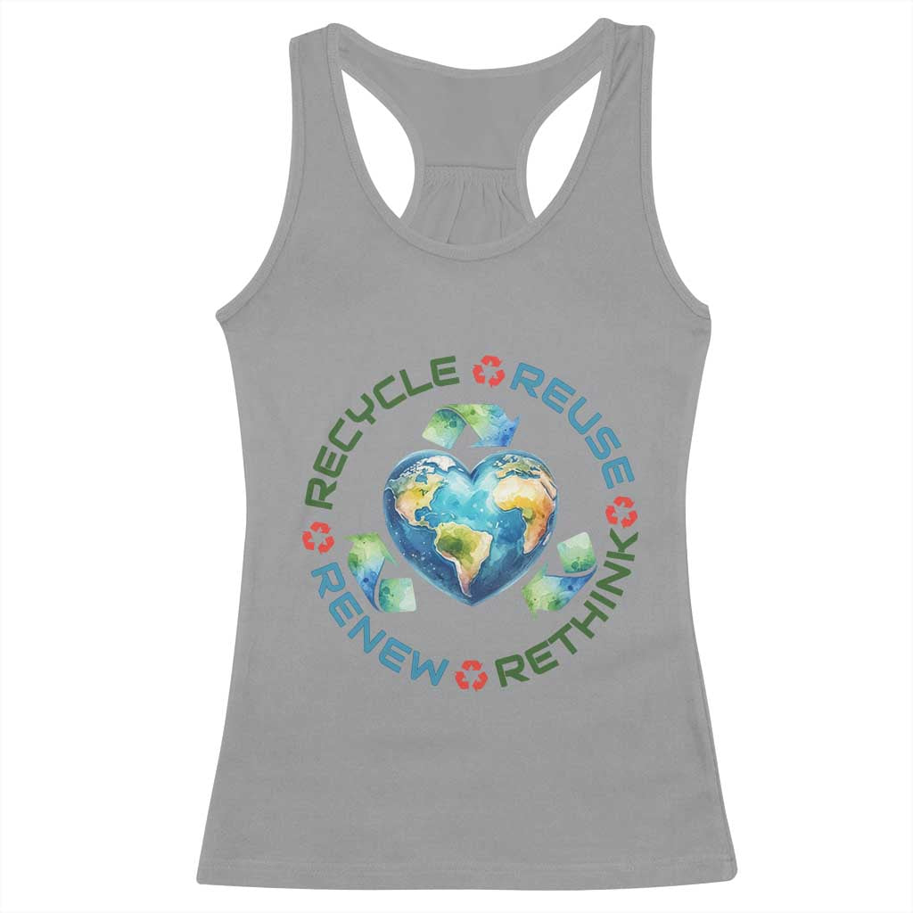 Recycle Reuse Renew Rethink Racerback Tank Top Zero Waste Life