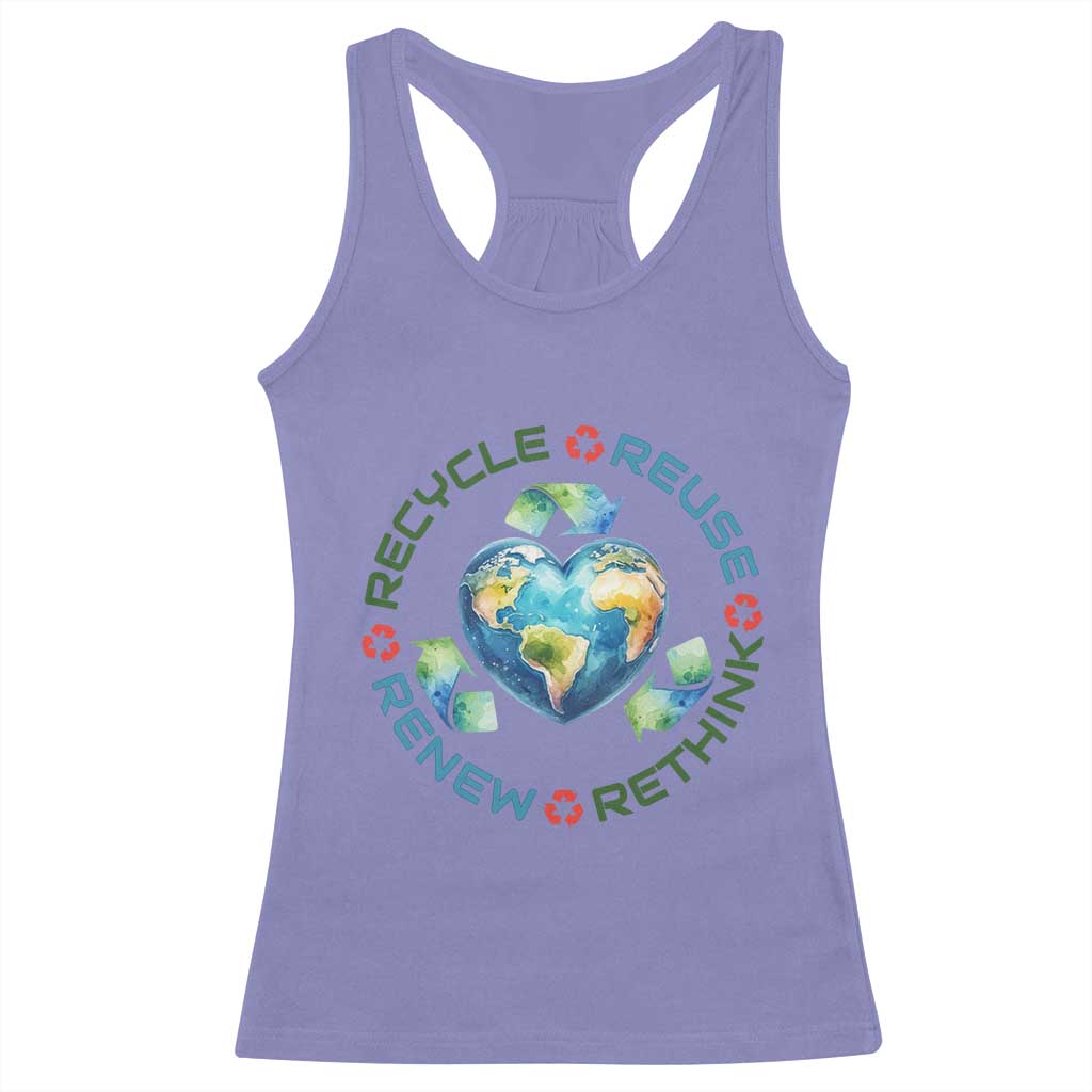 Recycle Reuse Renew Rethink Racerback Tank Top Zero Waste Life