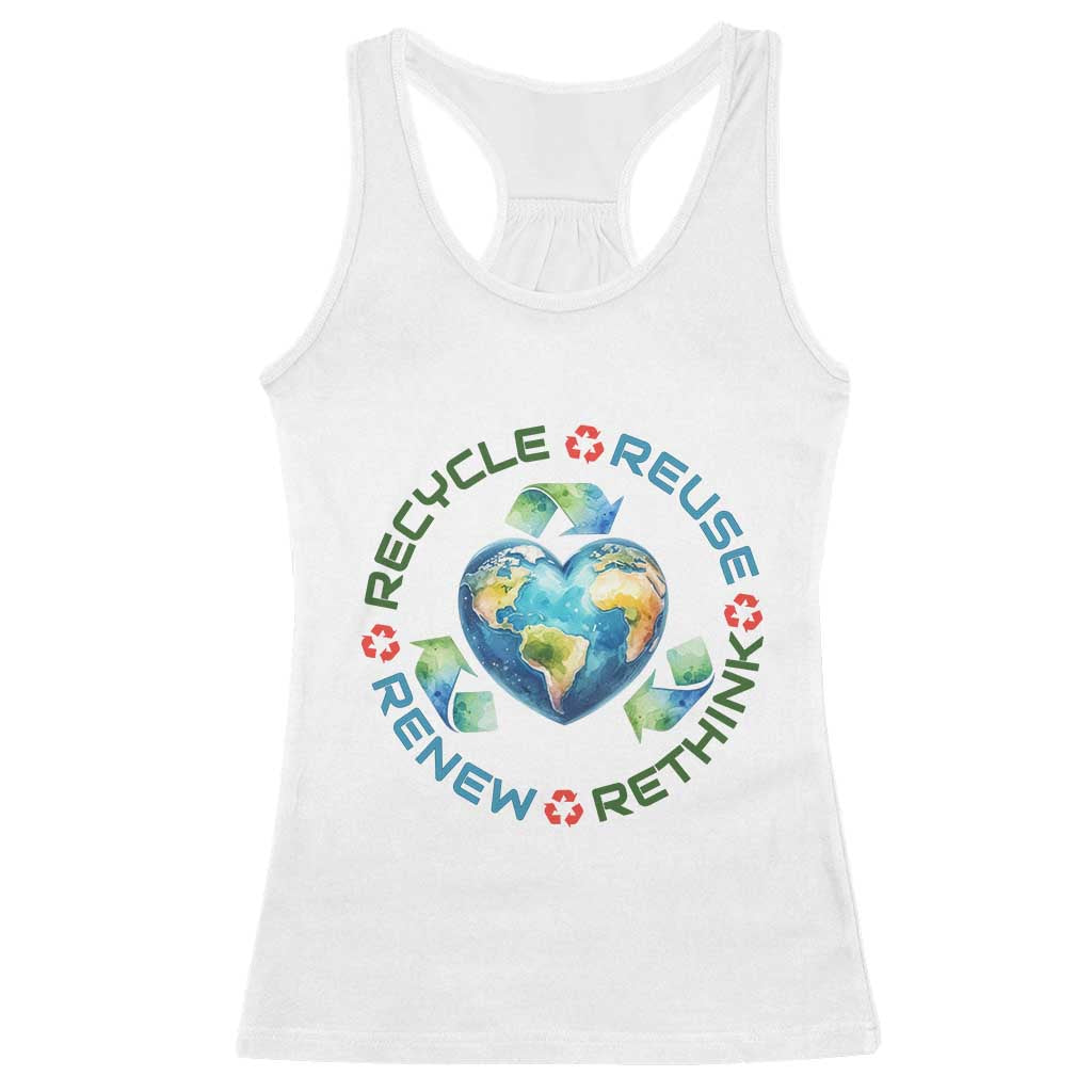 Recycle Reuse Renew Rethink Racerback Tank Top Zero Waste Life