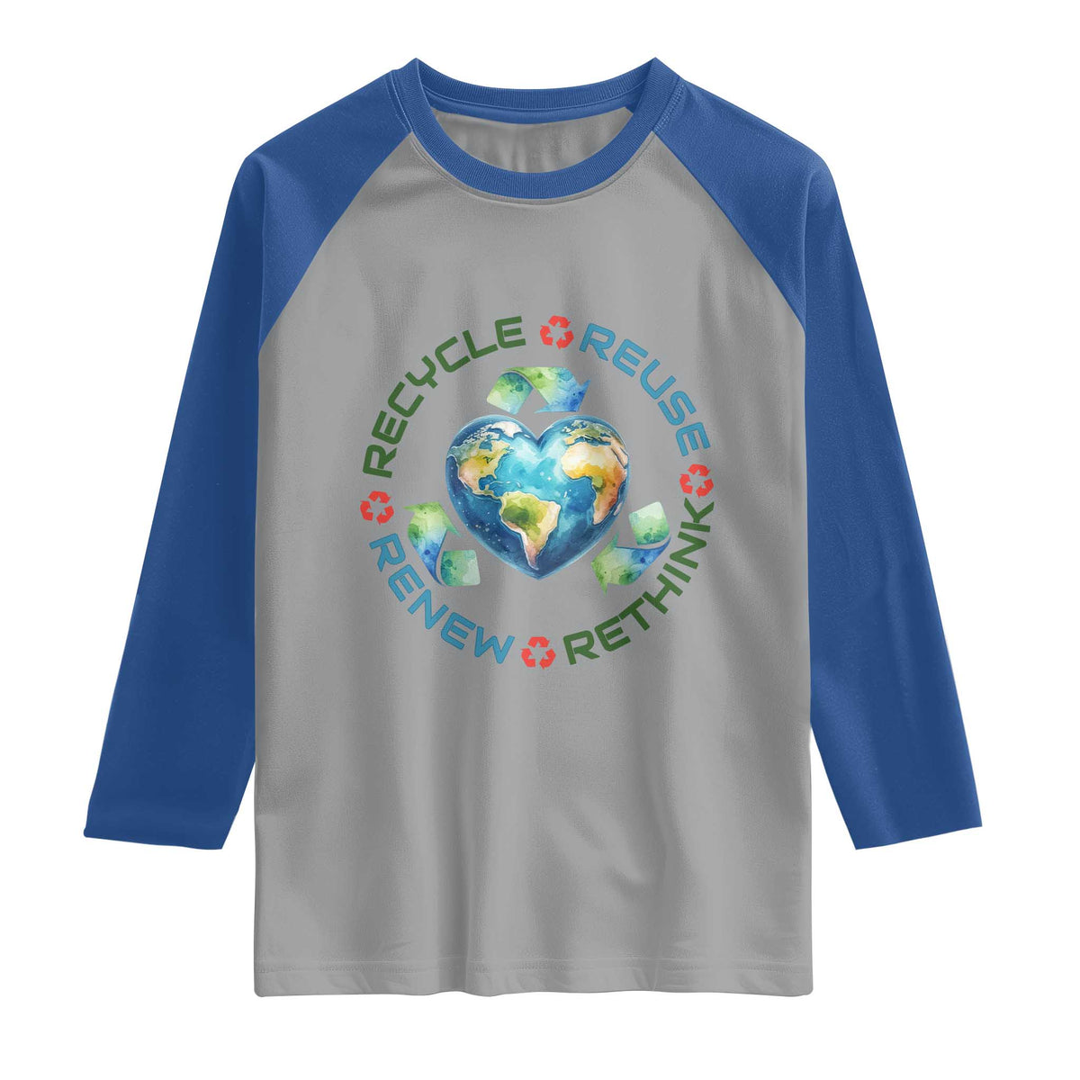 Recycle Reuse Renew Rethink Raglan Shirt Zero Waste Life