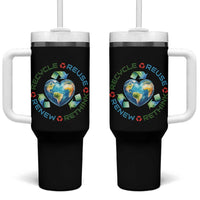Recycle Reuse Renew Rethink Tumbler With Handle Zero Waste Life