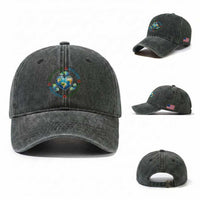 Recycle Reuse Renew Rethink Washed Cotton Baseball Cap Zero Waste Life