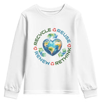 Recycle Reuse Renew Rethink Youth Sweatshirt Zero Waste Life