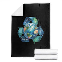 Earth Day Dont Be Trashy Throw Blanket Environmental Awareness Gift