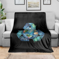 Earth Day Dont Be Trashy Throw Blanket Environmental Awareness Gift