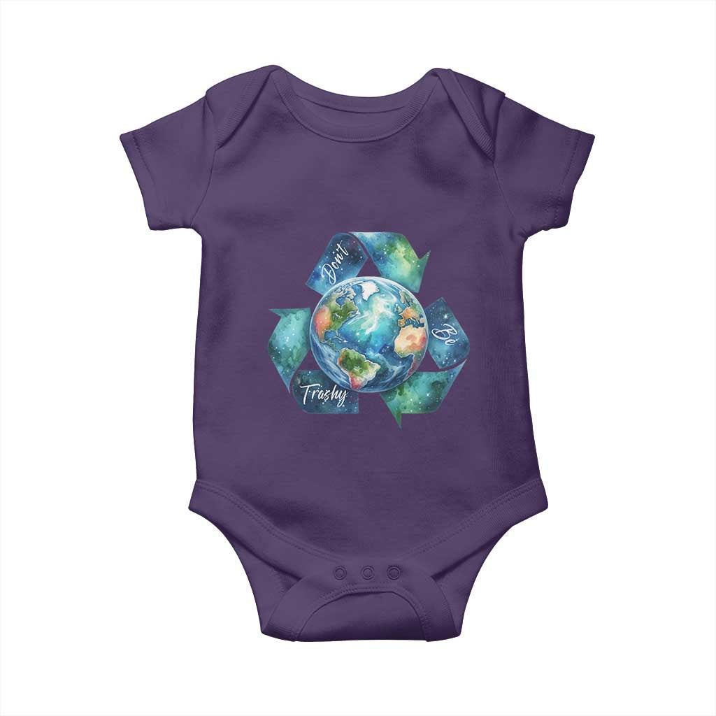 Earth Day Dont Be Trashy Baby Onesie Environmental Awareness Gift