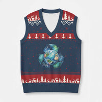 Earth Day Dont Be Trashy V-Neck Knit Sweater Vest Environmental Awareness Gift