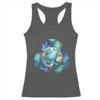 Earth Day Dont Be Trashy Racerback Tank Top Environmental Awareness Gift