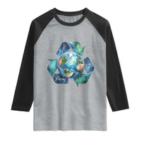 Earth Day Dont Be Trashy Raglan Shirt Environmental Awareness Gift