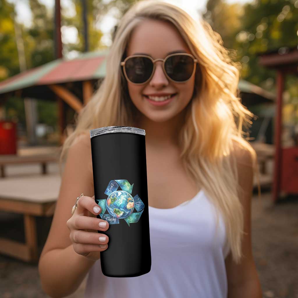 Earth Day Dont Be Trashy Skinny Tumbler Environmental Awareness Gift
