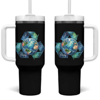 Earth Day Dont Be Trashy Tumbler With Handle Environmental Awareness Gift