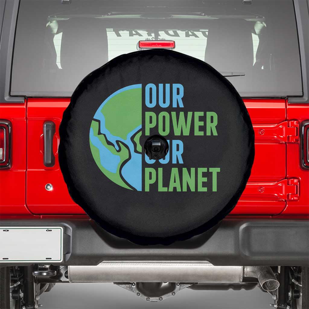Our Power Our Planet Spare Tire Cover Earth Day Words Environmentalist Gift