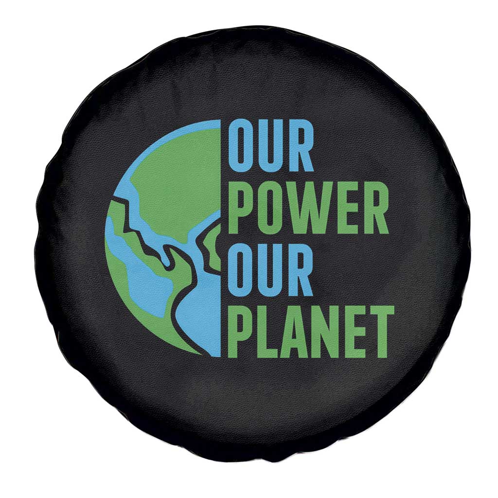 Our Power Our Planet Spare Tire Cover Earth Day Words Environmentalist Gift