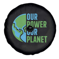 Our Power Our Planet Spare Tire Cover Earth Day Words Environmentalist Gift