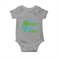 Our Power Our Planet Baby Onesie Earth Day Words Environmentalist Gift