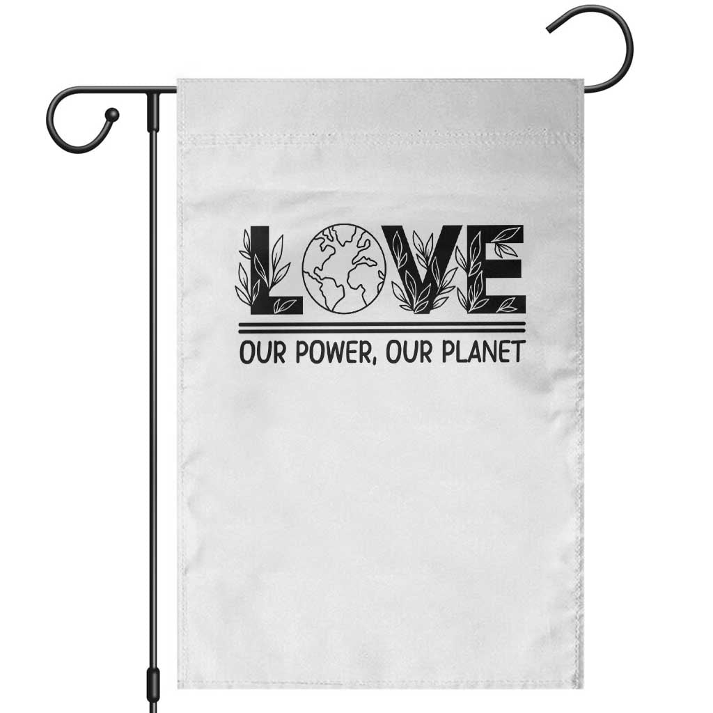 Earth Day 2026 Garden Flag Our Power Our Planet