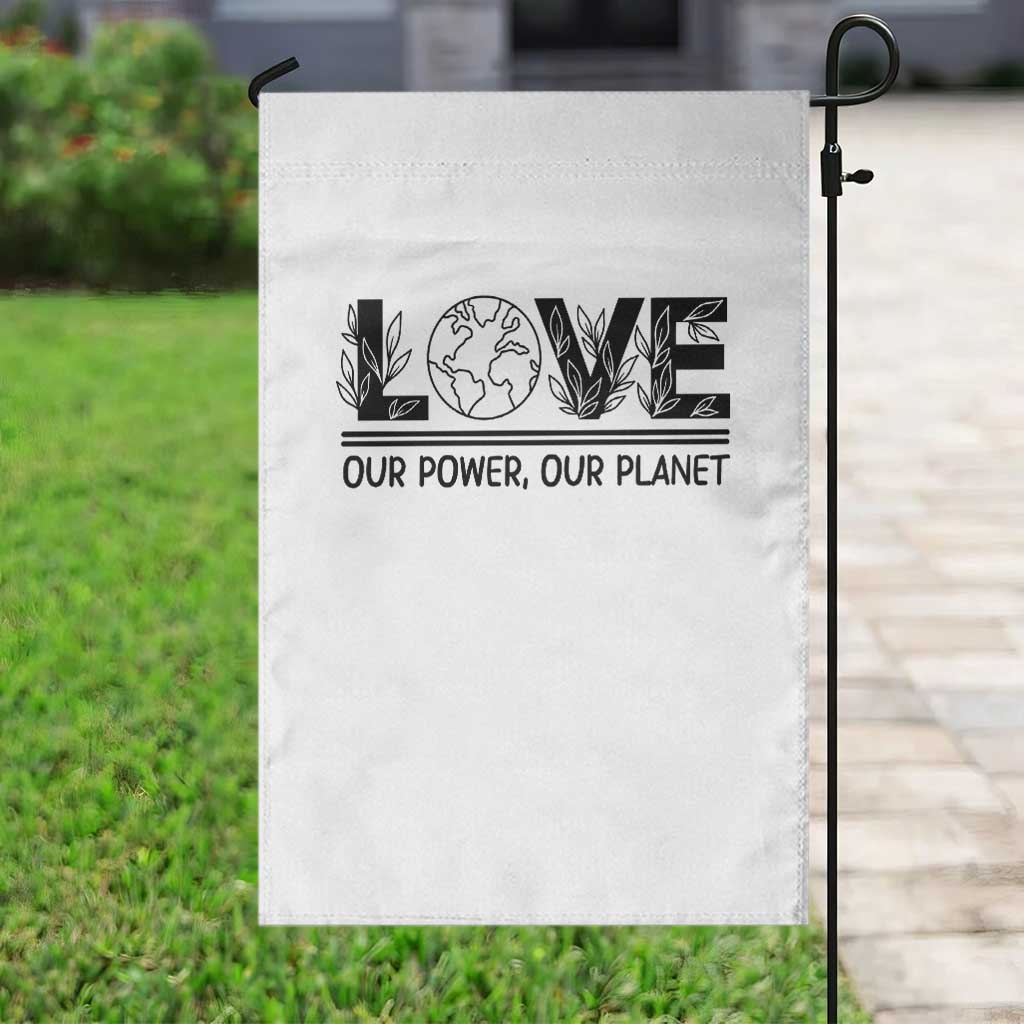 Earth Day 2026 Garden Flag Our Power Our Planet