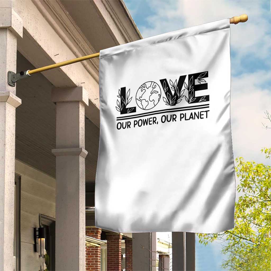 Earth Day 2026 Garden Flag Our Power Our Planet