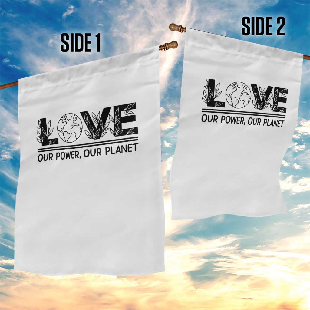 Earth Day 2026 Garden Flag Our Power Our Planet