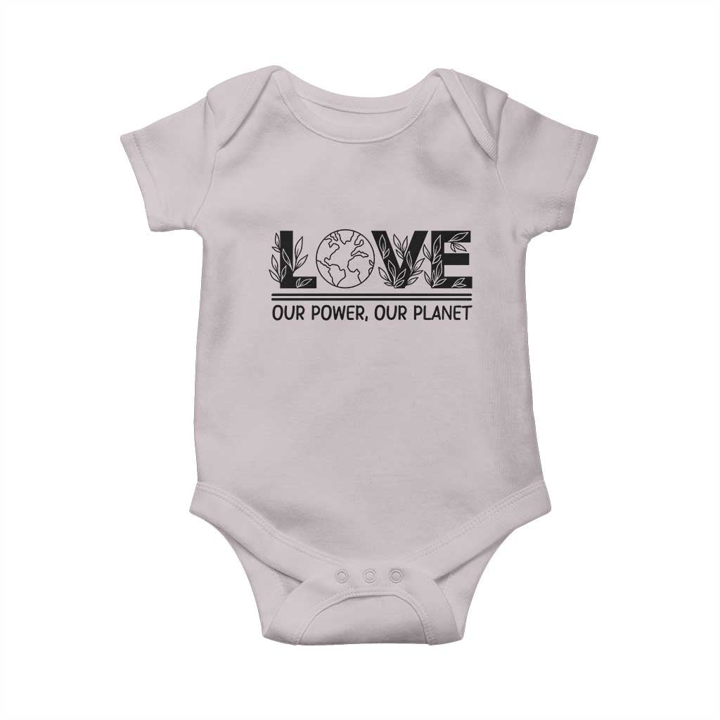Earth Day 2026 Baby Onesie Our Power Our Planet