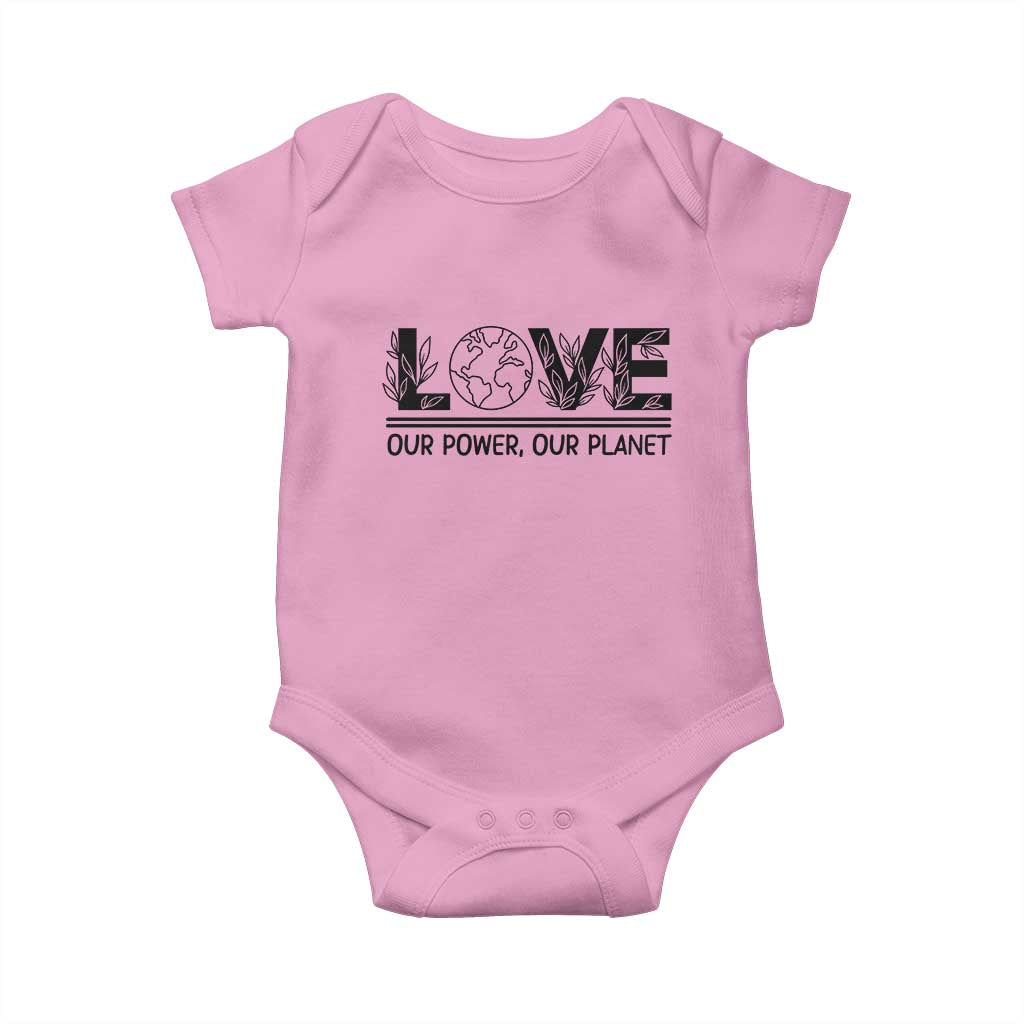 Earth Day 2026 Baby Onesie Our Power Our Planet
