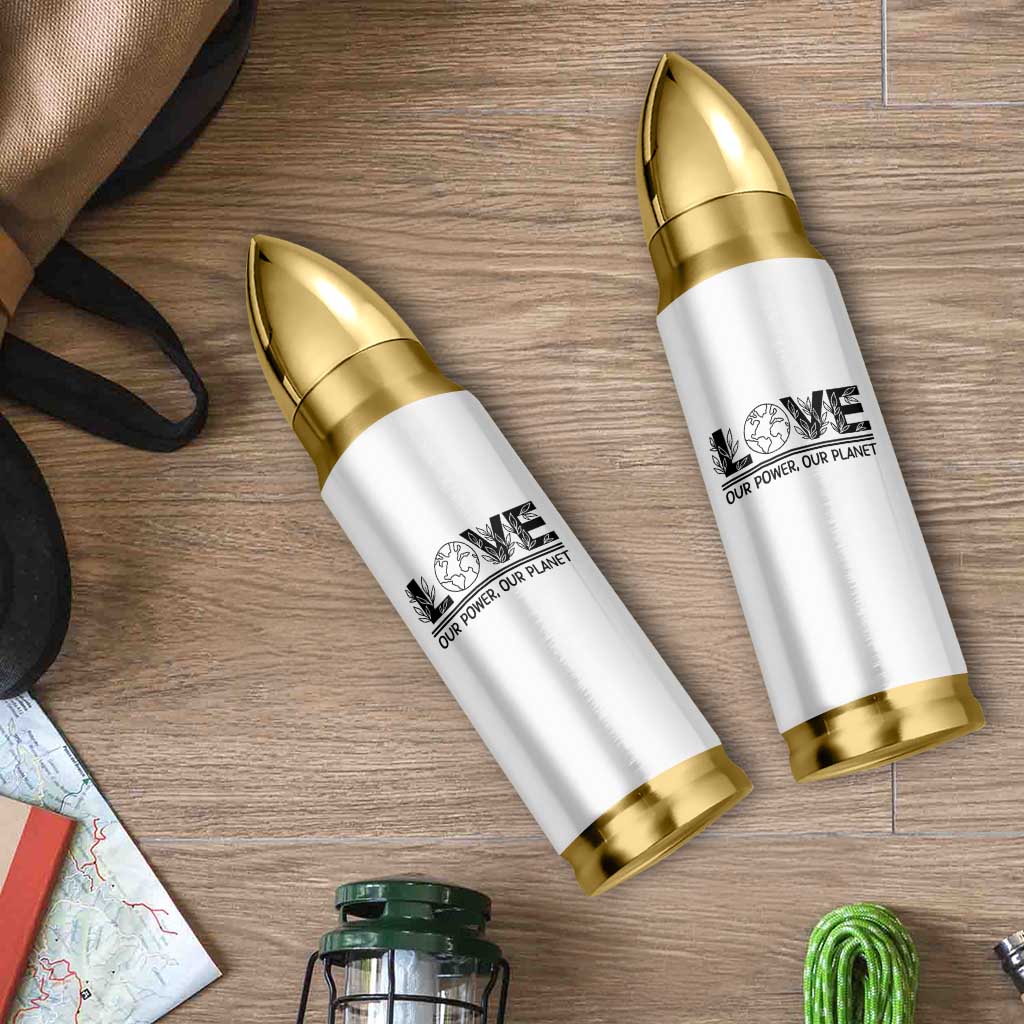 Earth Day 2026 Bullet Tumbler Our Power Our Planet