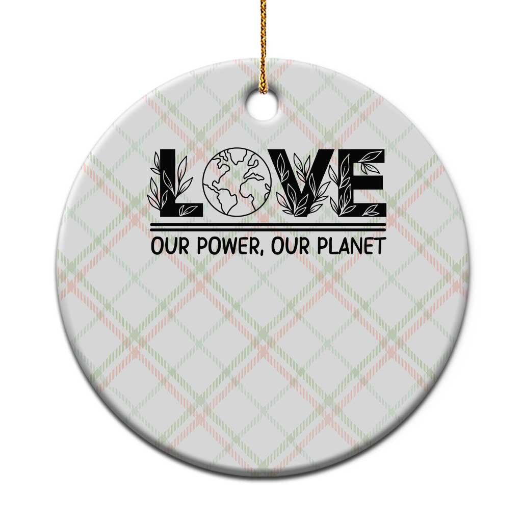 Earth Day 2026 Ceramic Ornament Our Power Our Planet