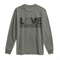 Earth Day 2026 Long Sleeve Shirt Our Power Our Planet
