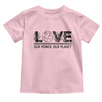 Earth Day 2026 Toddler T Shirt Our Power Our Planet