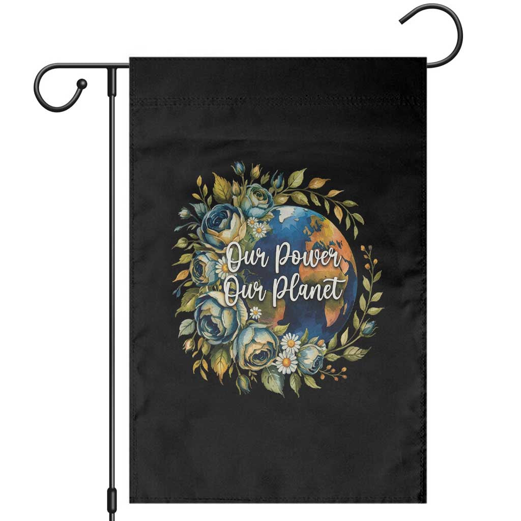 Save The Planet Earth Day Garden Flag Our Power Our Planet