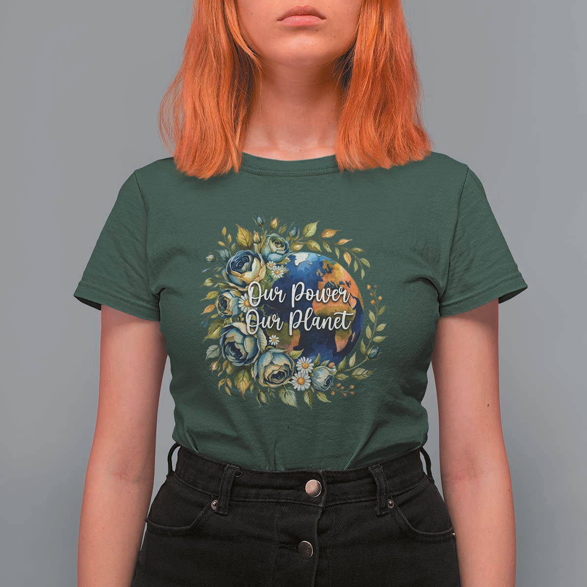 Save The Planet Earth Day T Shirt For Women Our Power Our Planet
