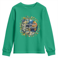 Save The Planet Earth Day Youth Sweatshirt Our Power Our Planet
