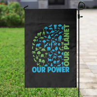 Earth Day Environmental Activism Garden Flag Our Power Our Planet