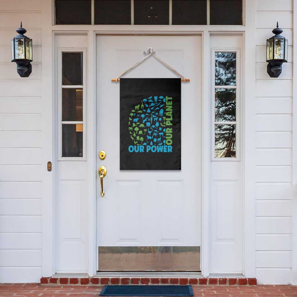 Earth Day Environmental Activism Garden Flag Our Power Our Planet