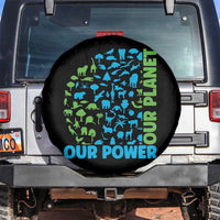 Earth Day Environmental Activism Spare Tire Cover Our Power Our Planet