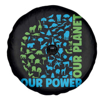 Earth Day Environmental Activism Spare Tire Cover Our Power Our Planet