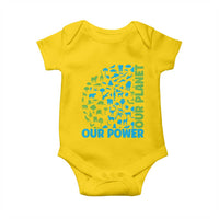 Earth Day Environmental Activism Baby Onesie Our Power Our Planet