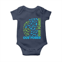 Earth Day Environmental Activism Baby Onesie Our Power Our Planet