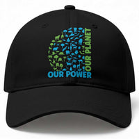 Earth Day Environmental Activism Baseball Cap Our Power Our Planet