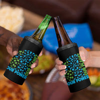 Earth Day Environmental Activism 4 in 1 Can Cooler Tumbler Our Power Our Planet