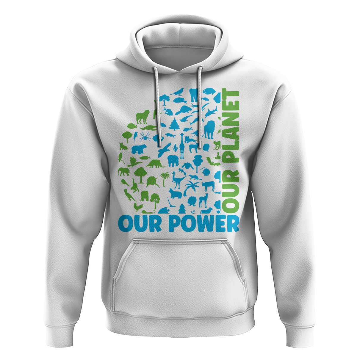 Earth Day Environmental Activism Hoodie Our Power Our Planet