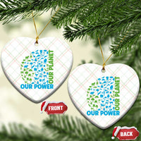 Earth Day Environmental Activism Ceramic Ornament Our Power Our Planet