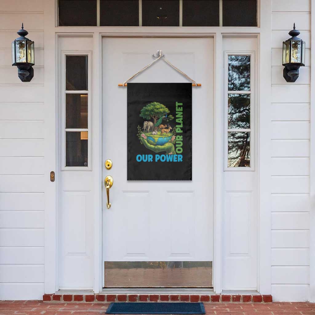Our Power Our Planet Garden Flag Earth Day Nature Lover Gift