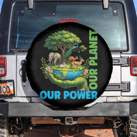 Our Power Our Planet Spare Tire Cover Earth Day Nature Lover Gift