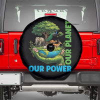 Our Power Our Planet Spare Tire Cover Earth Day Nature Lover Gift