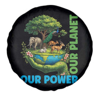 Our Power Our Planet Spare Tire Cover Earth Day Nature Lover Gift